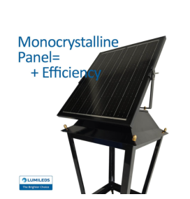 Cabeza de farola led solar Villa 300W CCT con sensor negra