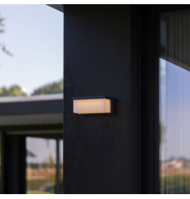 Aplique led solar y eléctrico Lutec Zelna 9W