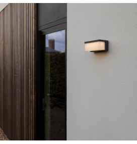 Aplique led solar y eléctrico Lutec Zelna 9W