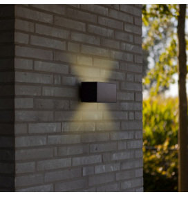 Aplique led solar y eléctrico Lutec Inka 9W