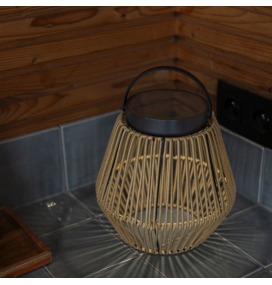 Lámpara led solar y batería recargable Lutec Coppa