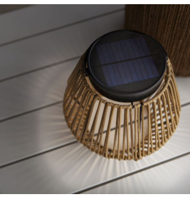 Lámpara led solar y batería recargable Lutec Coppa