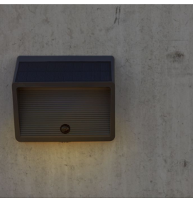 Aplique led solar Lutec Linko con sensor de movimiento 11,5W
