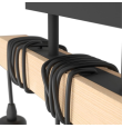 Lámpara colgante de techo Eglo Townshend negra y madera