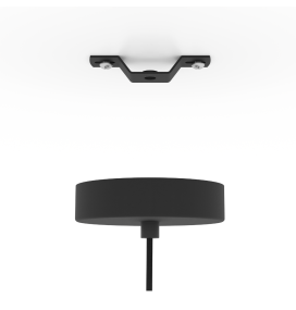 Lámpara de techo colgante Eglo Venezuela negra y oro