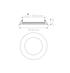 Downlight led empotrar redondo 6W blanco
