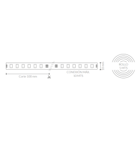 Tira de led 14W RGB 24V IP20 SMD5050