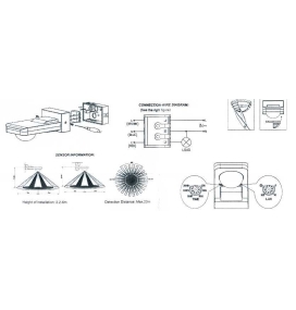 Sensor de movimiento por infrarrojos ajustable IP65 negro