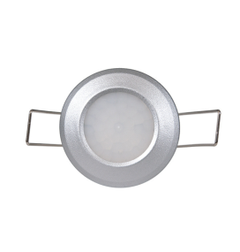 Sensor de movimiento mini para empotrar en techo plata