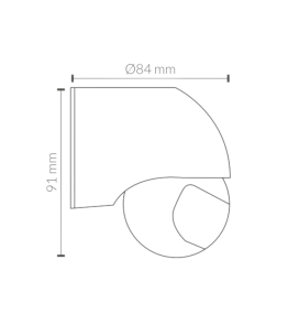 Sensor de movimiento superficie para pared 180º blanco
