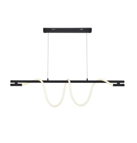 Lámpara led colgante Neón negra 25W 3000K 150cm