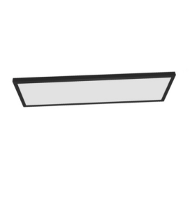 Plafón led superficie rectangular 30x90cm 50W negro