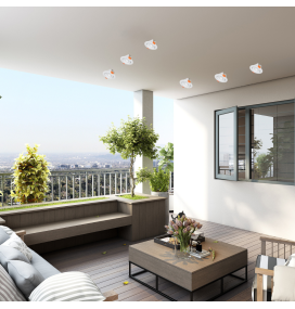 Downlight led oscilante empotrable 7W blanco 10cm