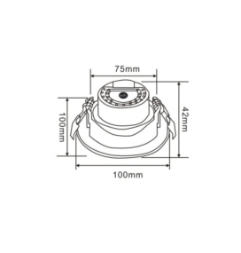 Downlight led oscilante empotrable 7W blanco 10cm