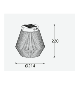 Lámpara led solar y batería recargable Lutec Coppa