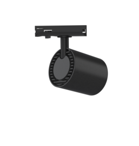 Foco de carril led COB monofásico negro 30W