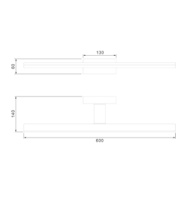 Aplique led para espejo Mantra Morne 16W cromo