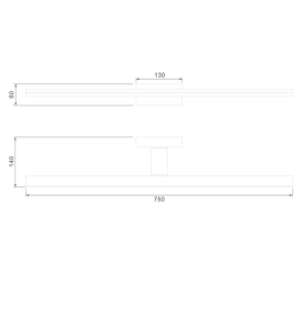 Aplique led para espejo Mantra Morne 20W blanco