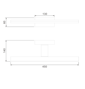 Aplique led para espejo Mantra Morne 12W negro
