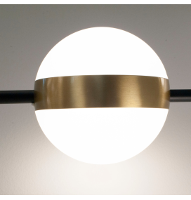 Lámpara led de techo Mantra Cuba 32W 3000K negra y dorada