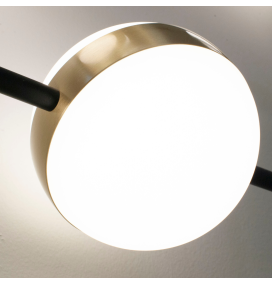 Lámpara led de techo Mantra Cuba 32W 3000K negra y dorada