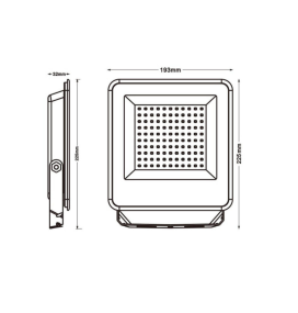 Foco proyector led 50W CCT negro Chip Lumileds