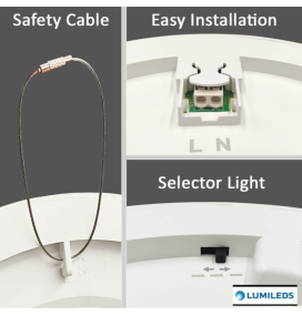 Downlight + Plafón LED redondo ajustable 18W CCT blanco