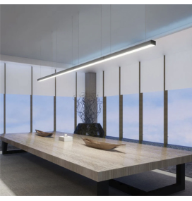 Lámpara lineal led colgante Polaris 120m 40W CCT negro