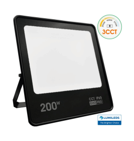 Foco proyector led 200W CCT negro Chip Lumileds