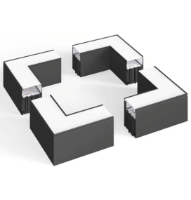 Conector led angular 9W CCT 90º para lineales Polaris