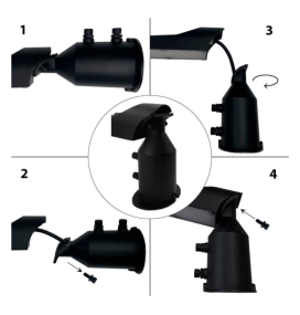 Farola led chip Osram 100W negra