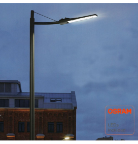 Farola led chip Osram 100W negra