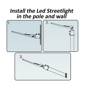 Farola led chip Osram 50W negra