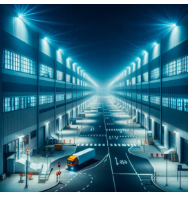 Farola led chip Osram 50W negra