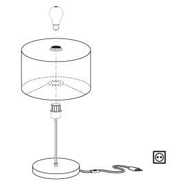 Lámpara de mesa Eglo Maserlo 1 negra