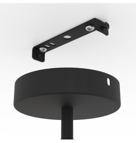 Lámpara de techo decorativa Eglo Basildon negra y madera