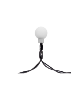 Guirnalda bolas blancas led solar 10m cálida