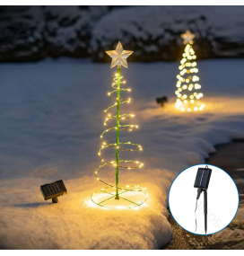 Árbol de navidad con luz integrada solar 75cm cálido