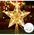 Estrella con luz integrada a pilas para el árbol de Navidad