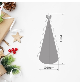 Árbol de Navidad plegable con luces y decoración Niah 1,5m