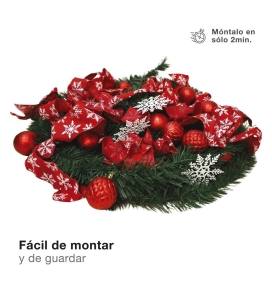 Árbol de Navidad plegable con luces y decoración Niah 1,8m