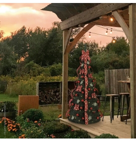 Árbol de Navidad plegable con luces y decoración Niah 1,8m