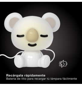 Lámpara infantil sin cables Koala RGB blanco