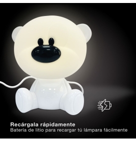 Lámpara infantil sin cables Osito RGB blanco