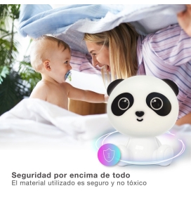 Lámpara infantil sin cables Oso panda RGB blanco y negro