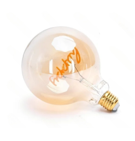 Bombilla filamento E27 led globo "Happy" 4W 1800K
