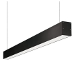 Lámpara lineal led colgante o superficie 20W 60cm negra CCT