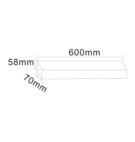 Lámpara lineal led colgante o superficie 20W 60cm negra CCT