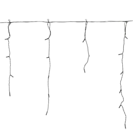 Cortina carámbano de luz led solar 5m 6500K