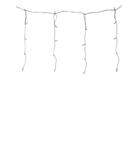 Cortina de luz led solar 5m cálida